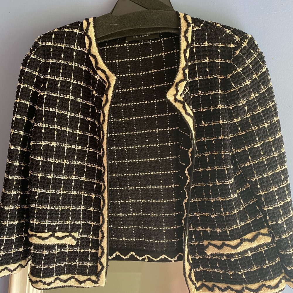 Vintage St. John Cropped Blazer Sweater